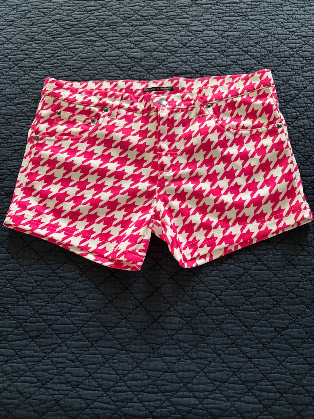 ANDREW CHRISTIAN | pink herringbone shorty short